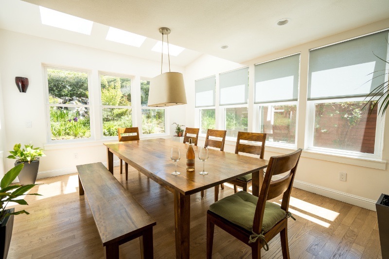 The Vineyard Chateau dining room with garden views